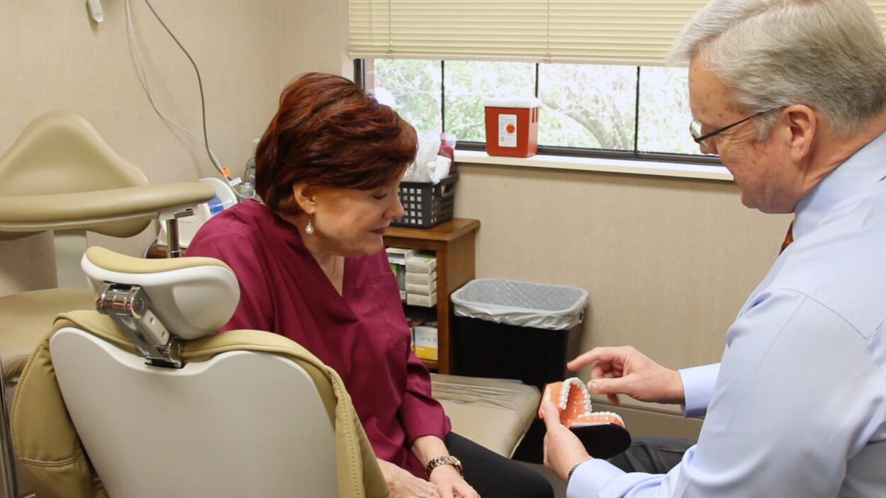 Dr. Craddock talking to Carolyn0
