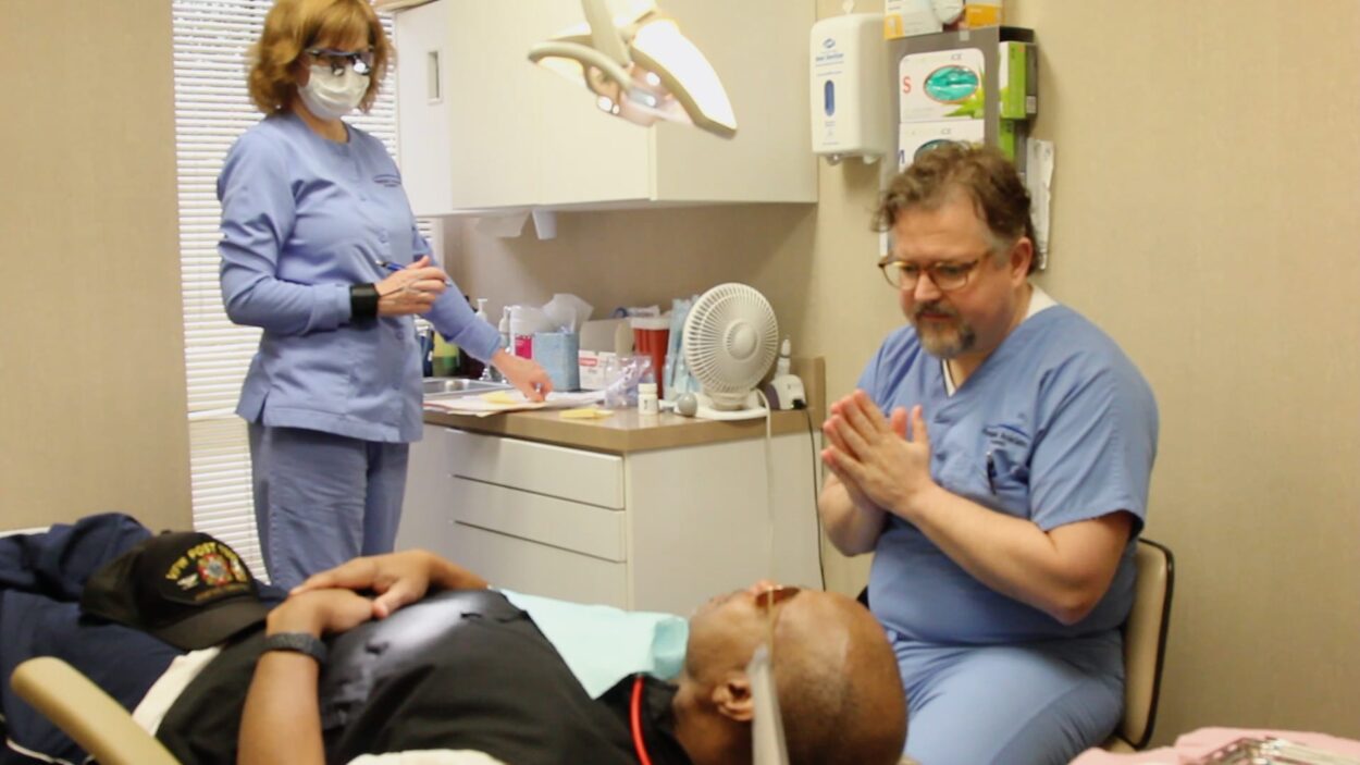 Dr. Godat with patient0
